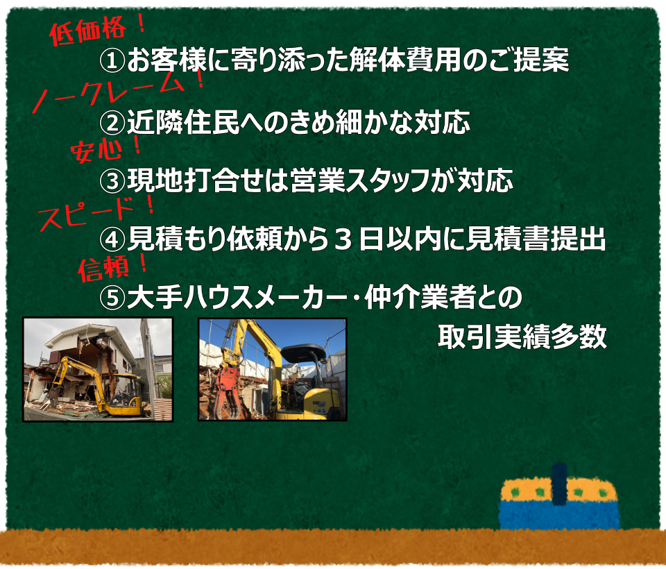 選ばれる５つの理由の概要